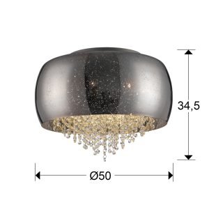 PLAFON ·CAELUM· CROMO 6G9 Ø50