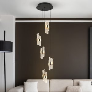 ILIADA- LAMPARA 5L NEGRO-ORO D30