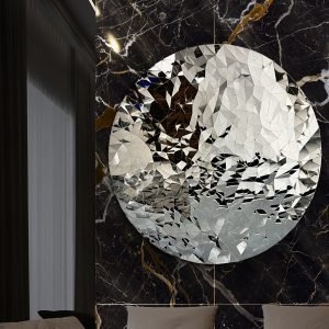 POLYEDRIC-BAJORRELIEVE ACERO CROMADO