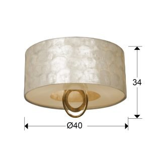 PLAFON ·EDEN· ORO Ø40 3L