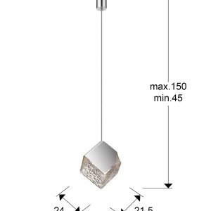 PRISCILA- LAMPARA 1L CROMO