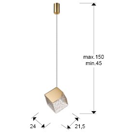 PRISCILA- LAMPARA 1L ORO