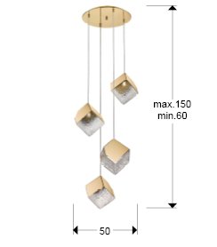 PRISCILA- LAMPARA 4L ORO