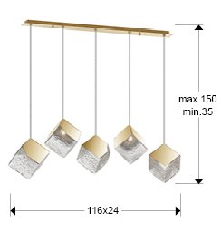 PRISCILA- LAMPARA 5L ORO