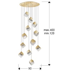 PRISCILA-LAMPARA 12L ORO