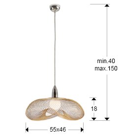 LAMPARA 1L ·FORMA· CROMO/ORO