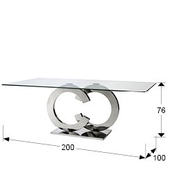 CASANDRA-MESA COMEDOR ACERO