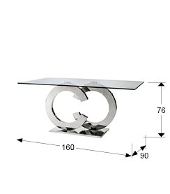 CASANDRA-MESA COMEDOR ACERO