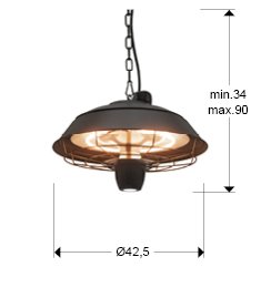ESTUFA SUSPENSION·HEAT VINTAGE·1500W