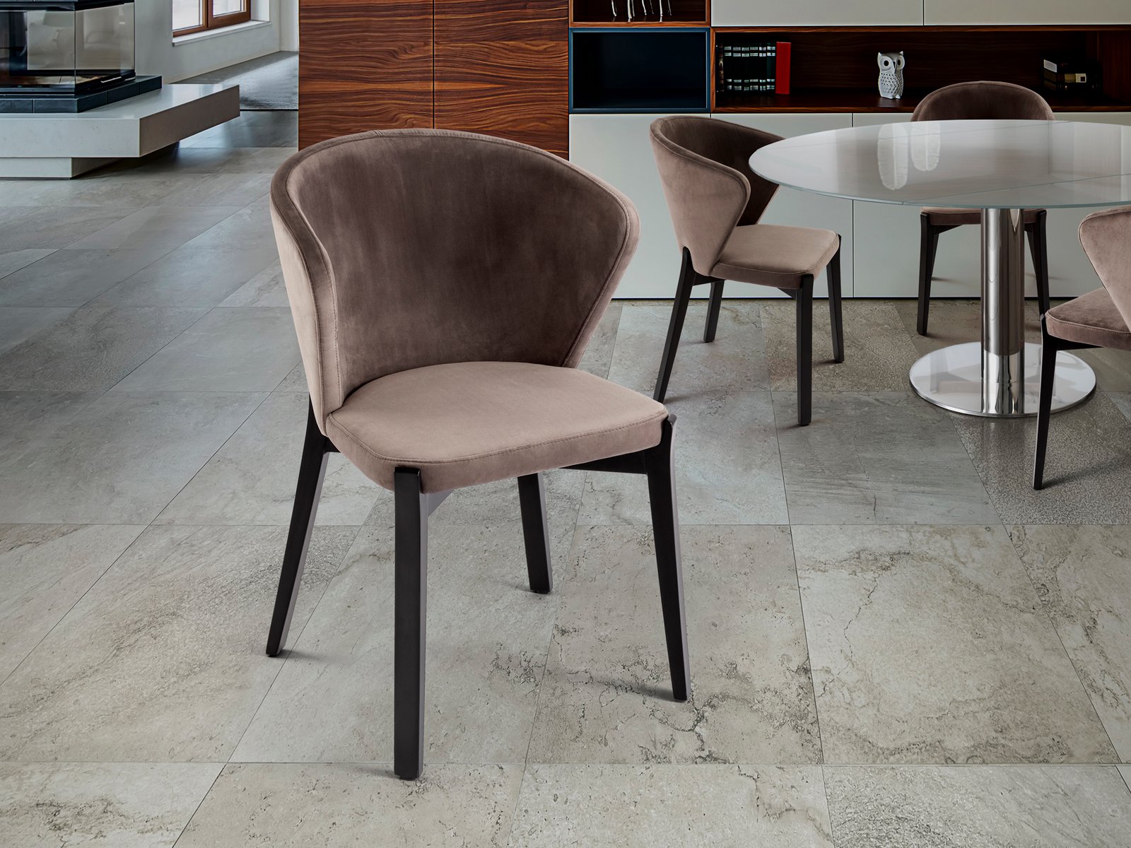 SILLA ·AZURA· NEGRO/PIEDRA