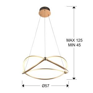 LAMPARA LED ·OCELLIS·60Ø ORO ROSA