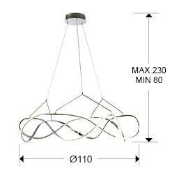 LAMP. LED·MOLLY·110Ø CROMO DIM