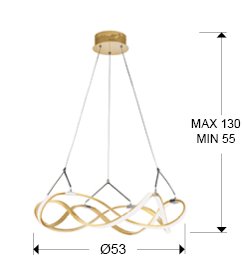 LAMP.·MOLLY· 53Ø ORO ROSA DIM