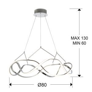 LÁMPARA LED ·MOLLY· 80Ø CROMO