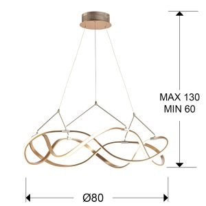 LÁMPARA LED ·MOLLY· 80Ø ORO ROSA