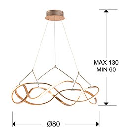 LAMP. LED ·MOLLY· 80Ø ORO ROSA DIM