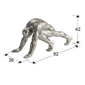 FIGURA GRANDE ·ASANA· PLATA