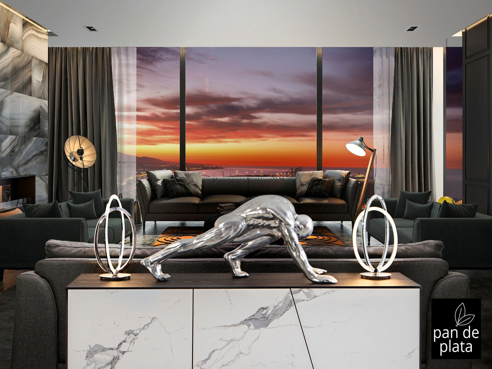 FIGURA GRANDE ·ASANA· PLATA - Imagen 2