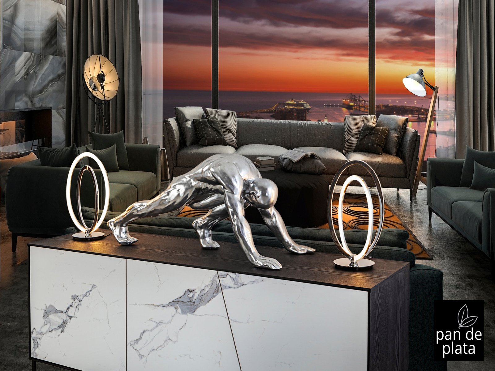 FIGURA GRANDE ·ASANA· PLATA - Imagen 4