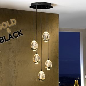 ROCIO- LAMPARA 5L NEGRO-ORO 30D