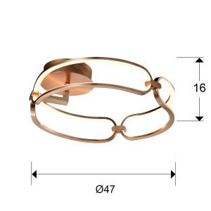 COLETTE-PLAFON LED Ø47 ORO ROSA