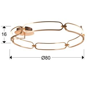 COLETTE-PLAFON LED Ø80 ORO ROSA
