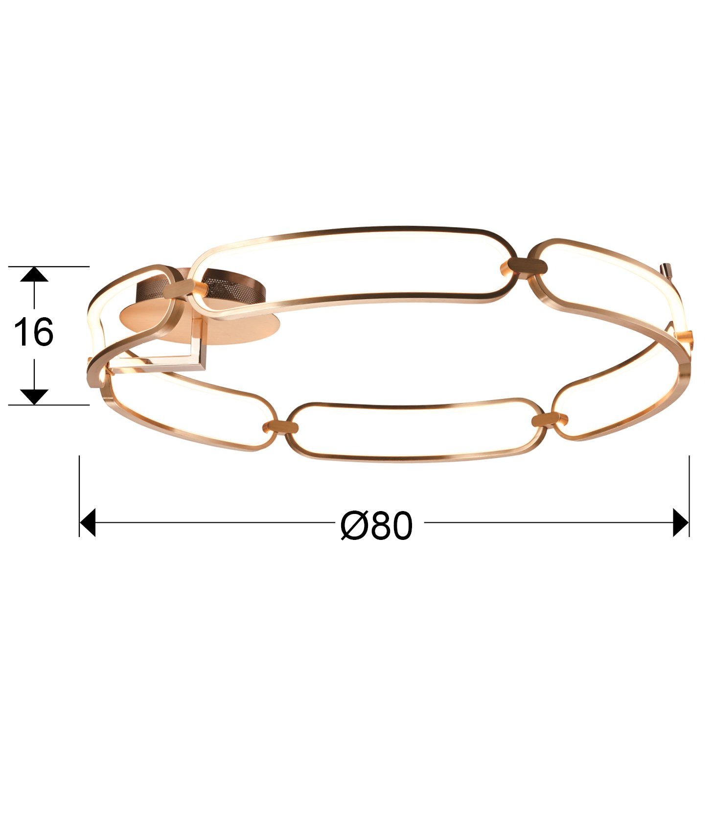 COLETTE-PLAFON LED Ø80 ORO ROSA