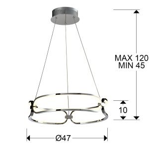 COLETTE-LAMPARA Ø47 CROMO