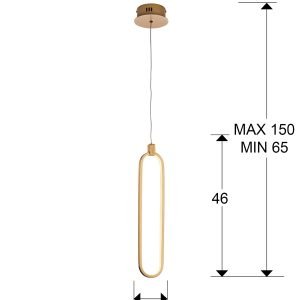 COLETTE- LAMPARA 1L ORO ROSA