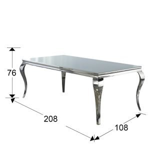 MESA COMEDOR ·BARROQUE· ACERO INOX.