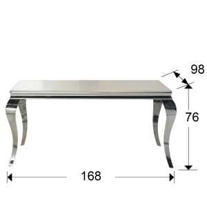 MESA COMEDOR ·BARROQUE· ACERO INOX.