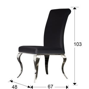 SILLA ·BARROQUE· ACERO NEGRA