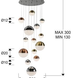 SPHERE-LAMPARA 14L COLORES D60 DIMABLE