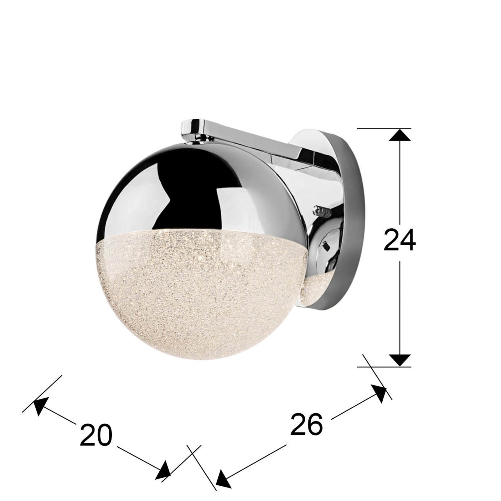 APLIQUE 1L LED ·SPHERE· Ø20
