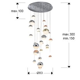 LAMP.27L LED·SPHERE·COLØ80 DIM