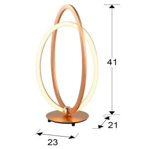 SOBREMESA LED ·OCELLIS· ORO ROSA