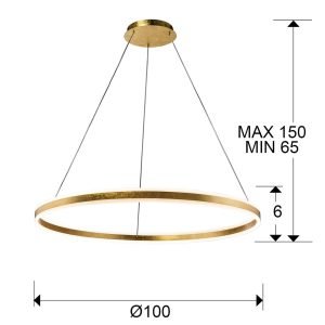 HELIA- LAMPARA LED ORO 100D