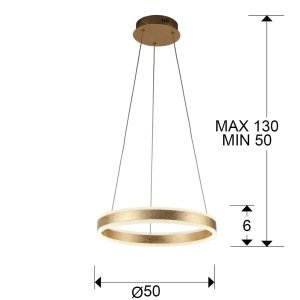 HELIA- LAMPARA LED ORO 50D