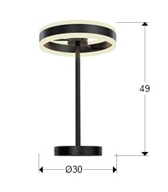 HELIA - SOBREMESA LED NEGRO MATE