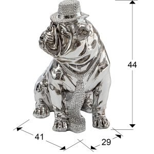 FIGURA MED.·BULL DOG· CROMO