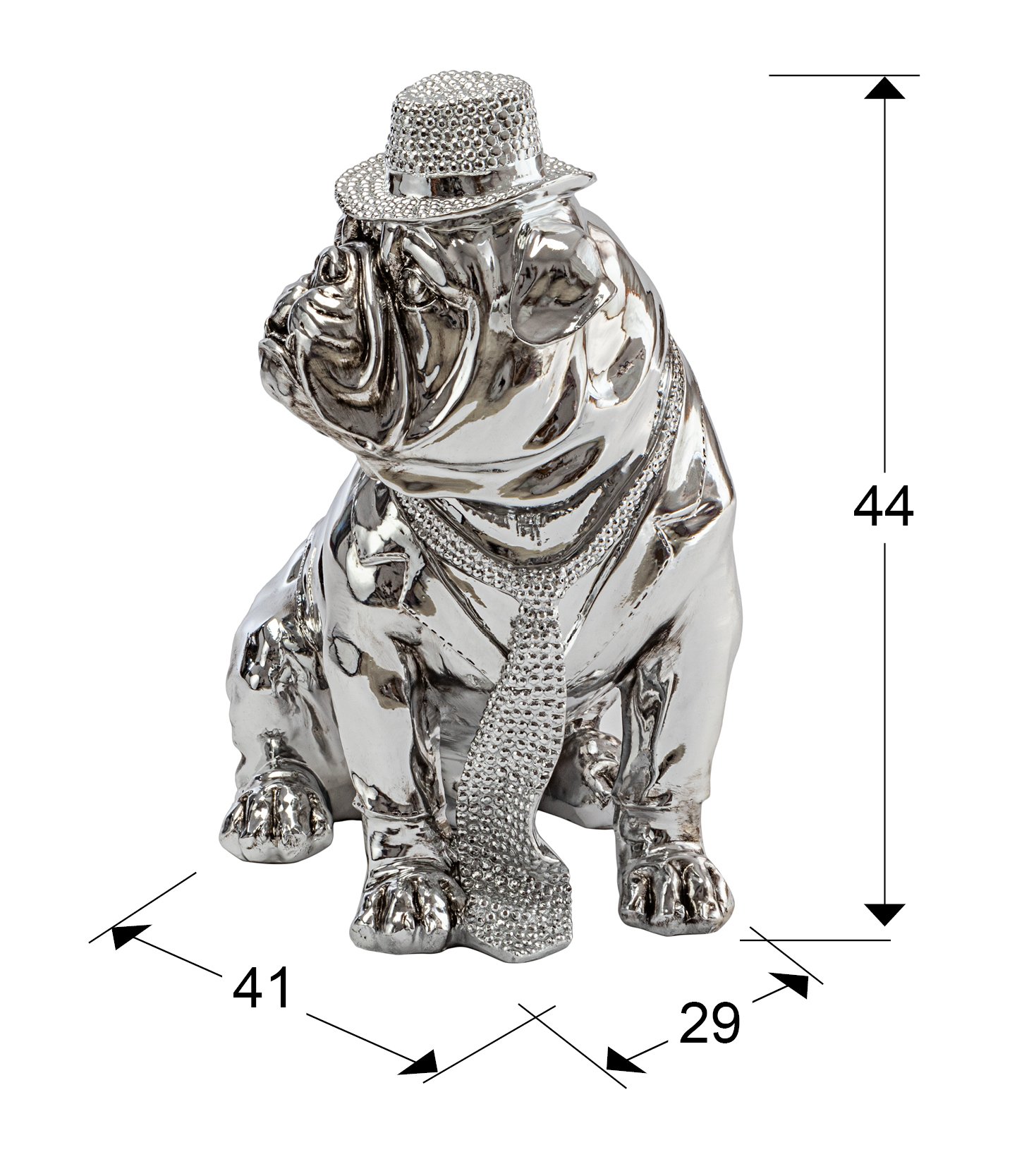 FIGURA MED.·BULL DOG· CROMO