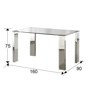 MESA COMEDOR ·MALIBU· ACERO