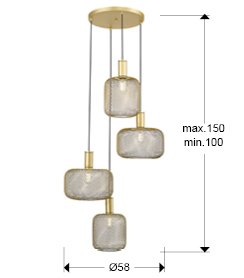 OSIRIS- LAMPARA 4L ORO