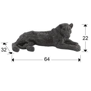 FIGURA PEQUEÑA ·LEONA· NEGRO