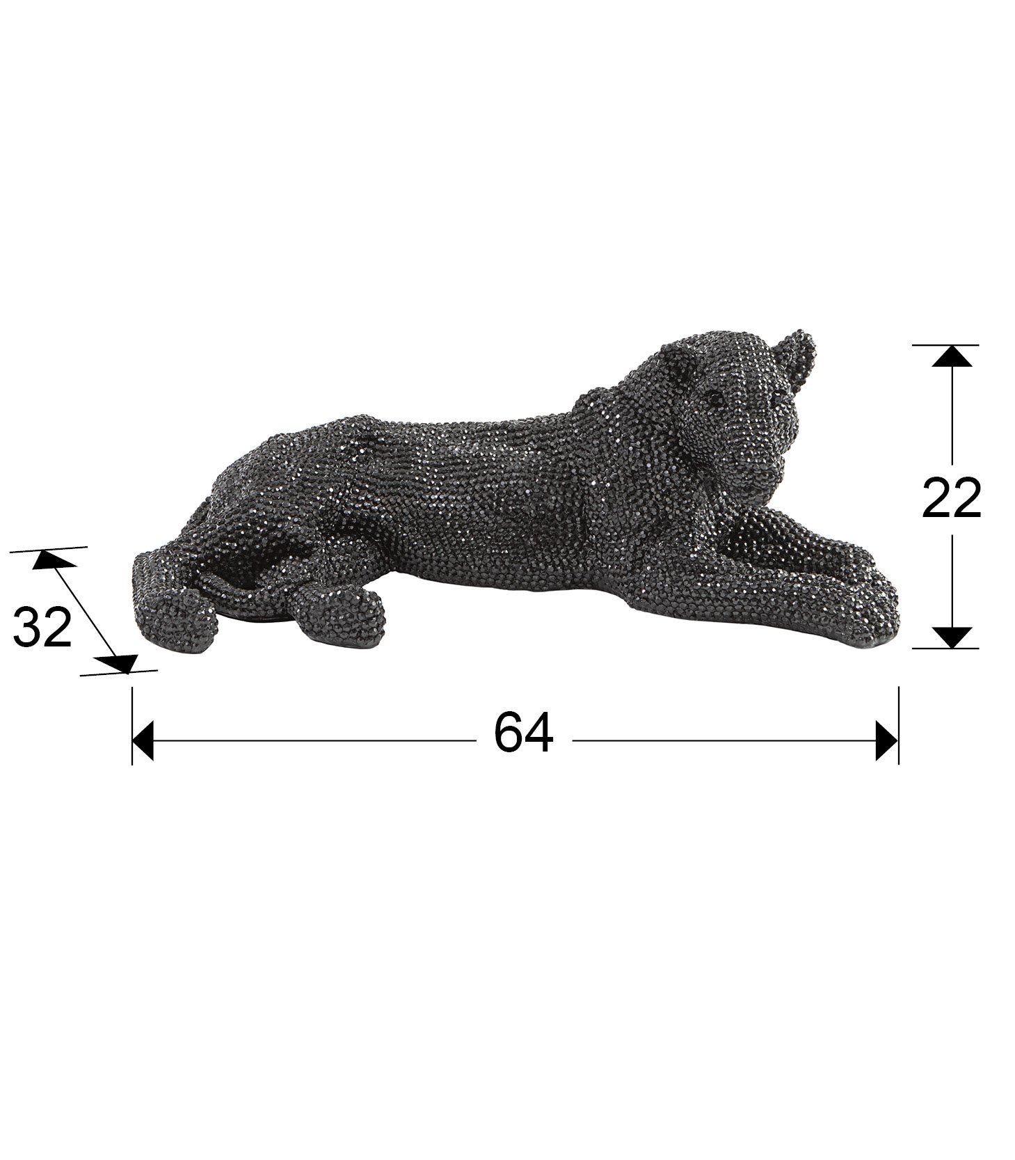 FIGURA PEQUEÑA ·LEONA· NEGRO