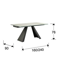 MESA COMEDOR EXT.·ALAI· BLANCA