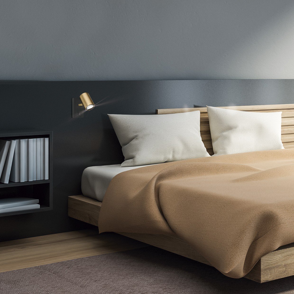 APLIQUE 1L PAROS NEGRO-CUERO 1 X 10W GU-10 - Imagen 4