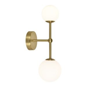 APLIQUE 2L. COSMICA LATÓN 2 X 28W G-9