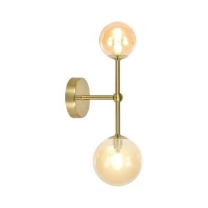 APLIQUE 2L.GALAXIA LATÓN AMBAR 2 X 28W G-9