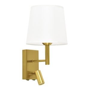 APLIQUE ARLA LATÓN 1 X E-27 + LED 3W 300LM 4000K